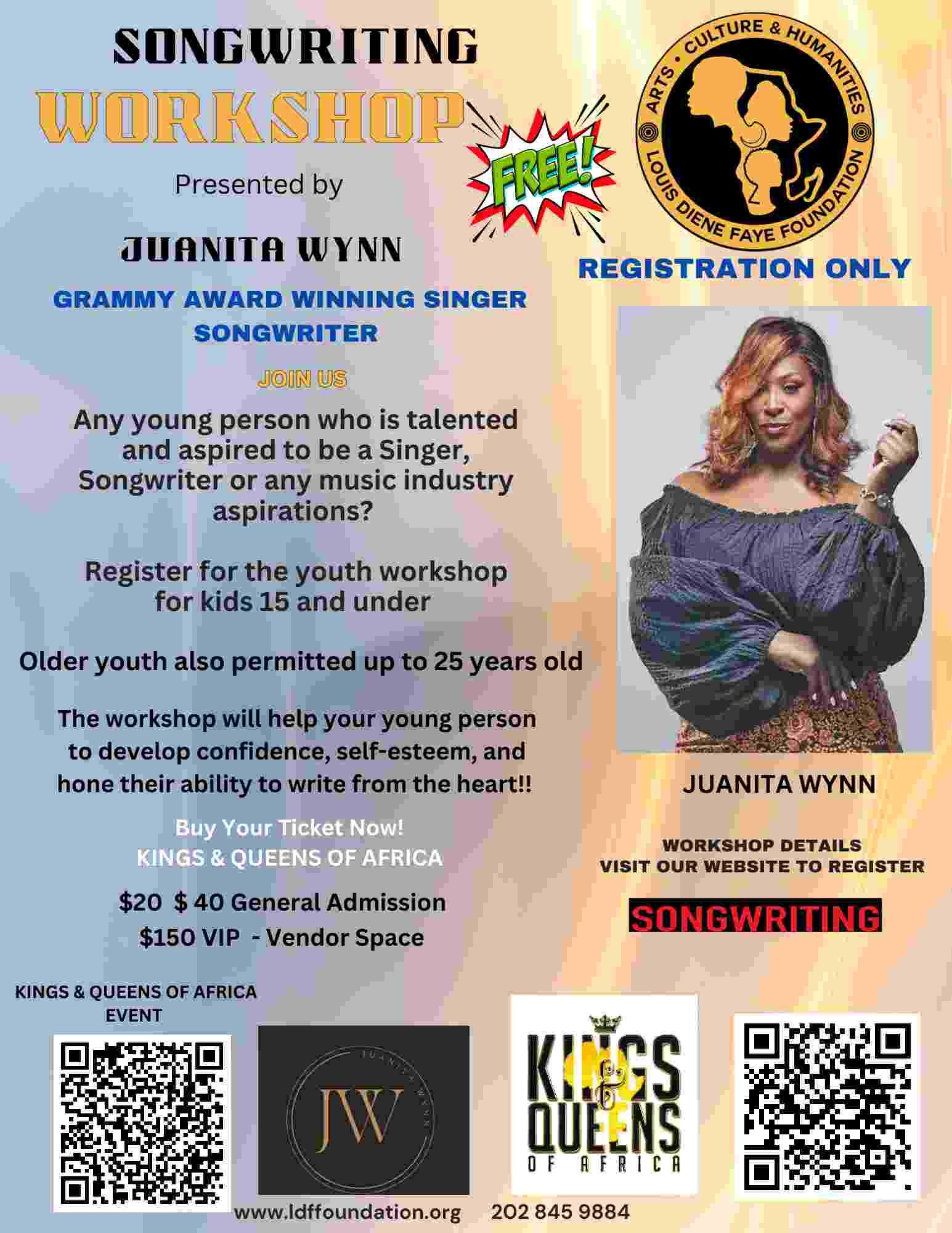 UPDATE - FLYER - WORKSHOP - JUANITA WYNN - WITH LOGO - KQA